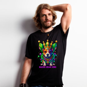 T-shirt Chien de Mardi Gras King
