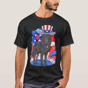 T-shirt Chien de mer belge Merica 4 juillet Oncle Sam Amer