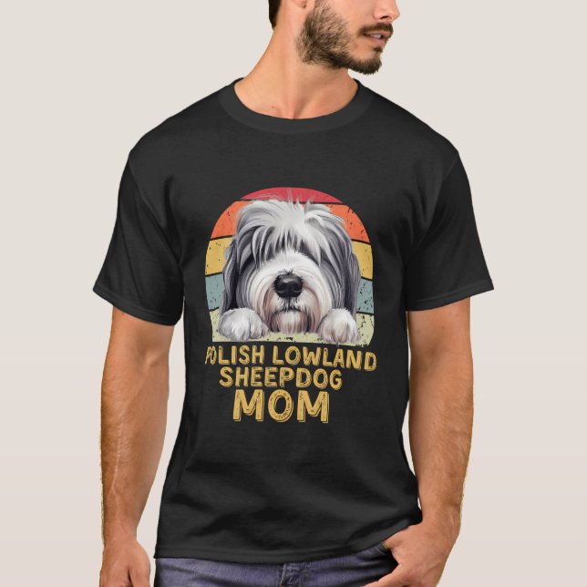 T-shirt Chien de mer polonais Lowland Maman Rétro Mes Chie (Devant)