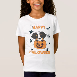 T-Shirt Chien De Montagne Bernais En Chiens Citrouilles He
