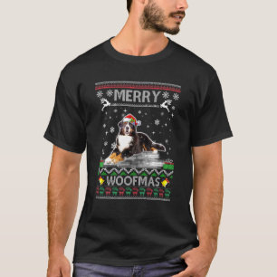 T-shirt Chien de Montagne Bernais Pour Joyeux Noël Woofmas