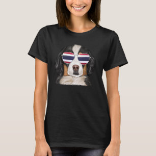 T-shirt Chien de montagne bernois Chien Thaïlande Drapeau