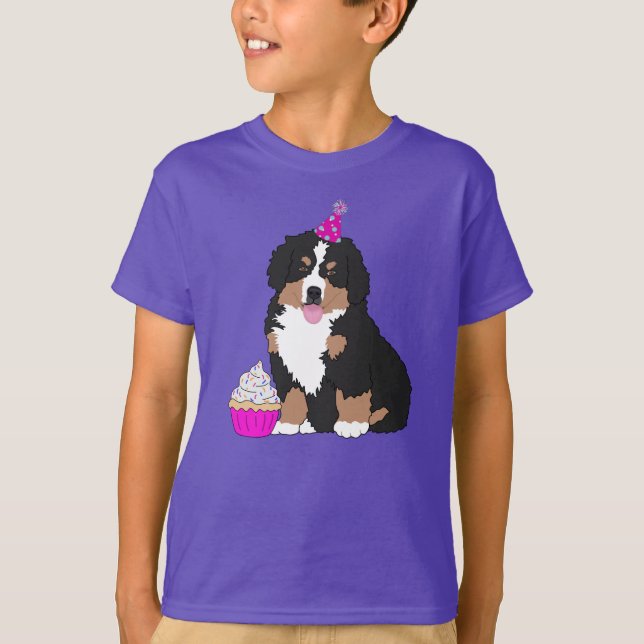 T-shirt Chien de montagne bernois Chiot Anniversaire (Devant)
