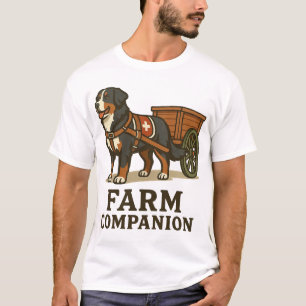 T-shirt Chien de montagne bernois compagnon de ferme trava
