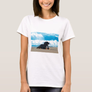 T-shirt Chien de montagne bernois sur la plage