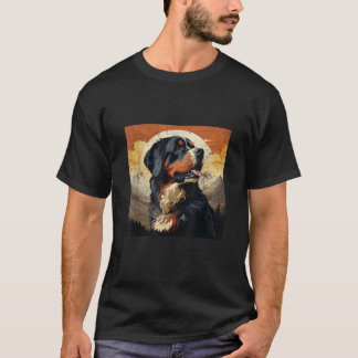 T-shirt Chien de montagne bernois vintage en détresse de m