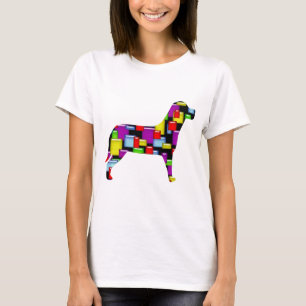 T-shirt chien de mosaïque
