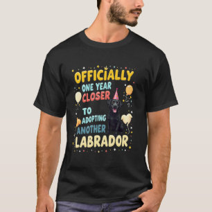T-shirt Chien de naissance Labrador noir cool