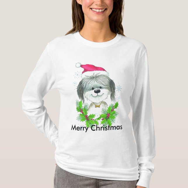 T-shirt Chien de Noël (Devant)