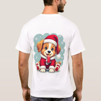 T-shirt Chien de Noël à la bougie design!