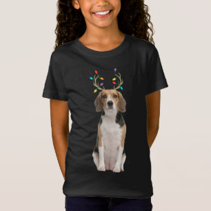 T-Shirt Chien de Noël beagle Reindeer