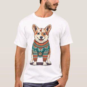 T-shirt Chien de Noël Chaud et Fuzzy
