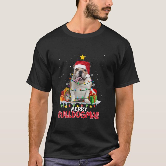 T-shirt Chien de Noël Chien de Noël Chien Père Noël Garçon (Devant)