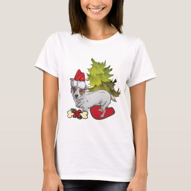 T-shirt Chien de Noël Corgi Sleepshirt (Devant)