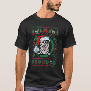 T-shirt Chien de Noël de chien de bétail australien père N
