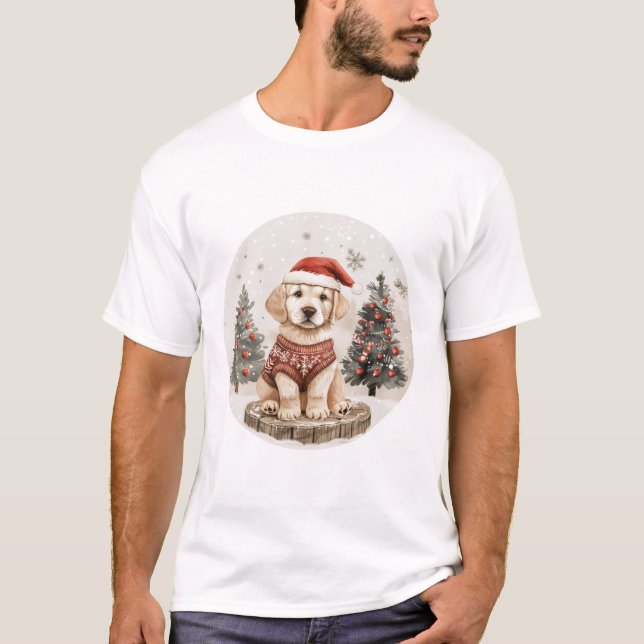 T-shirt Chien de Noël du Labrador Retriever (Devant)