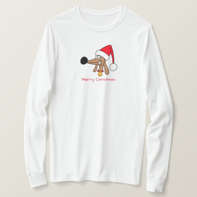 T-shirt Chien de Noël Festif (Design devant)