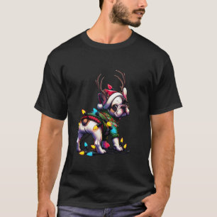 T-shirt Chien de Noël Fou de Chien de Noel de Père Noël Lu