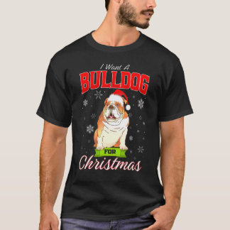 T-shirt Chien De Noël Je Veux Un Chien De Noël Anglais
