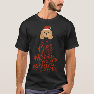 T-shirt Chien de Noël Joyeux et Lumineux