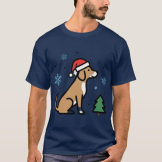 T-shirt Chien de Noël Mignon Santa Puppyee Joyeux Woofmas