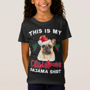 T-Shirt Chien de Noël Pyjama Père Noël Amoureux des chiens