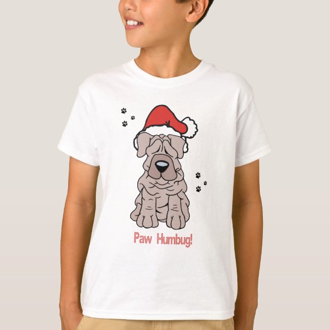 T-shirt Chien de Noël Sharpei (Devant)