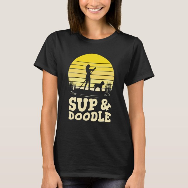 T-shirt Chien de paddleboarding Sup & Doodle 1 (Devant)