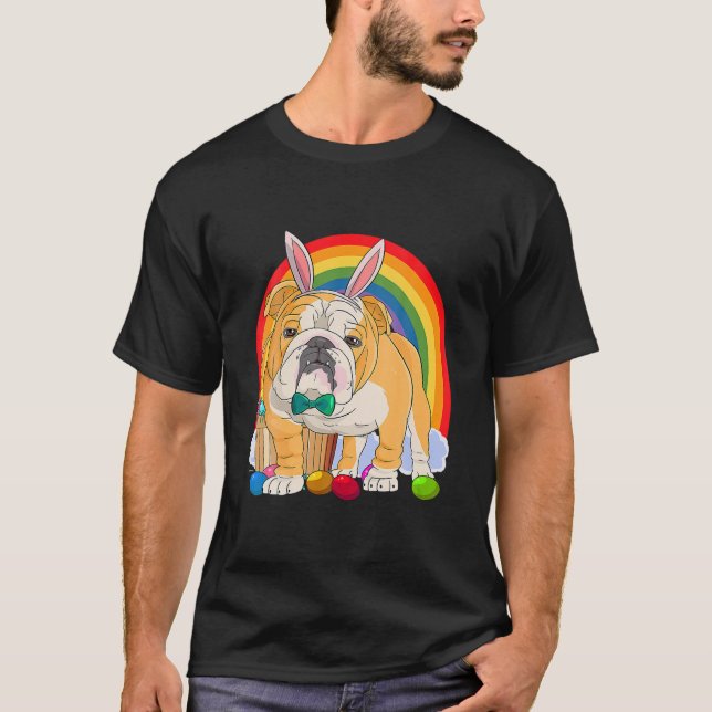 T-shirt Chien de Pâques Lapin Lapin Oreille (Devant)