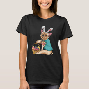 T-shirt Chien de Pâques Oeufs de Lapin de Pâques Chien de