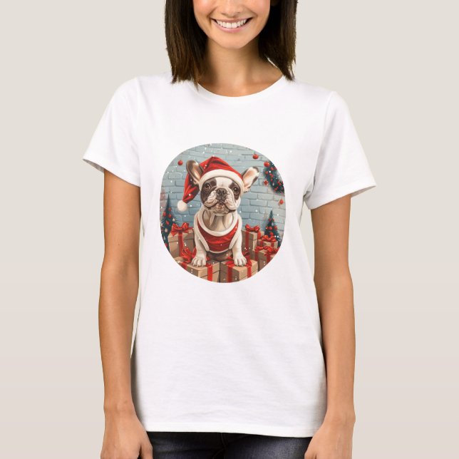 T-shirt Chien de Père Noël (Devant)