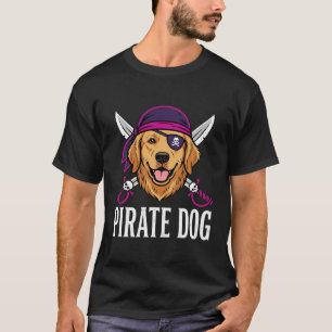T-shirt Chien de pirate drôle vecteur Golden Retriever