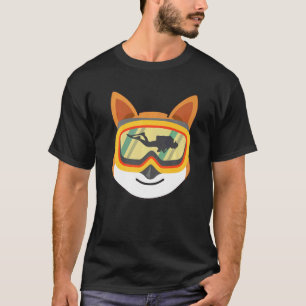 T-shirt Chien de Plongée Scuba Chien de Plongée avec lunet