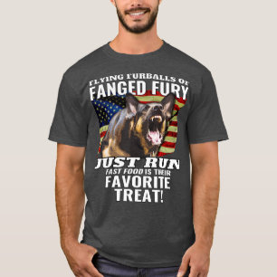T-shirt Chien de police berger allemand Drapeau américain