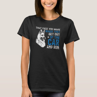 T-shirt Chien de police K9 Ligne bleue Sortez de la voitur