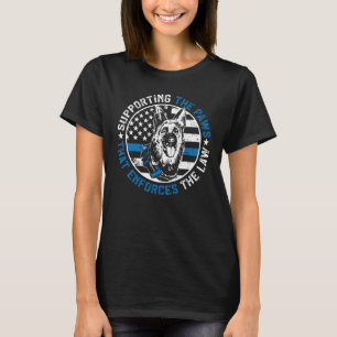 T-shirt Chien de police K9 soutenant le bureau de police P