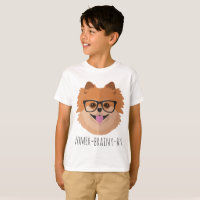 Chien de Pomeranian en verres nerd |