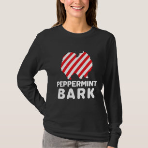 T-shirt Chien de Poméranie Noël Drôle Peppermint écorce