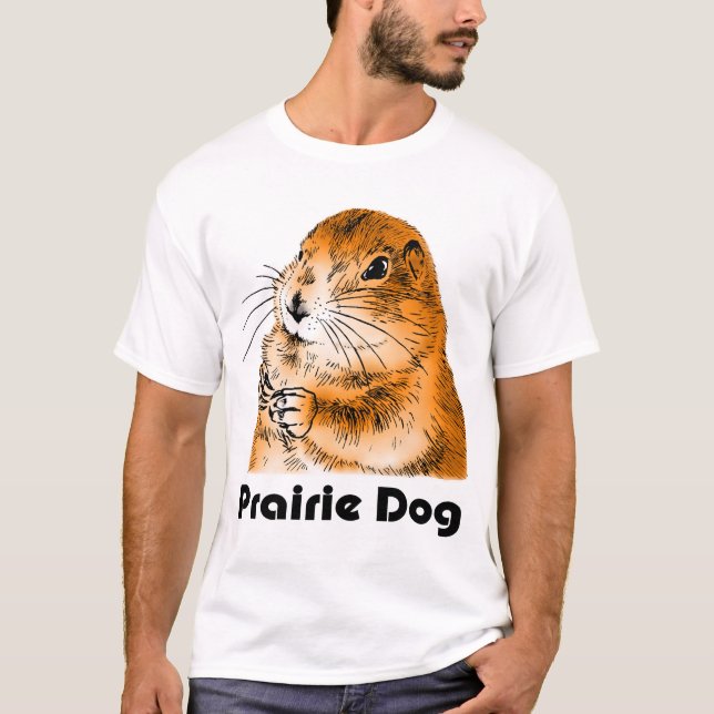 T-shirt chien de prairie (chiffre arrière d'A) (Devant)