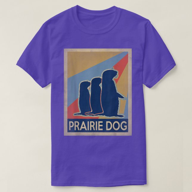 T-shirt chien de prairie de style vintage  (Design devant)