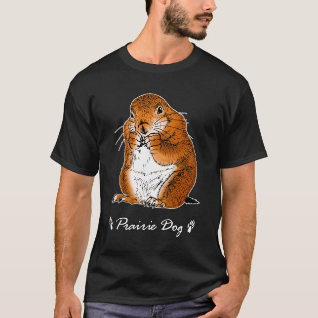 T-shirt chien de prairie qui se tient (Devant)