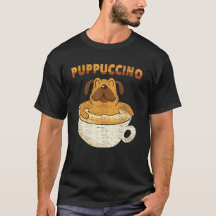 T-shirt Chien de Puppuccino Chien Cappuccino Chiens de caf