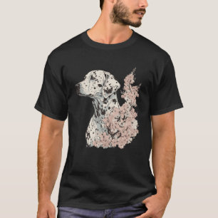 T-shirt Chien de race Dalmatienne en fleur de cerisier Sak