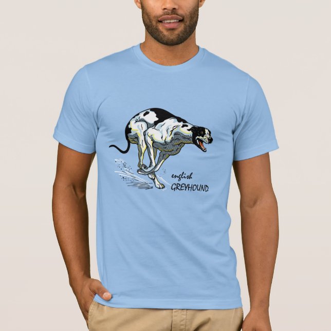T-shirt chien de race greyhound (Devant)