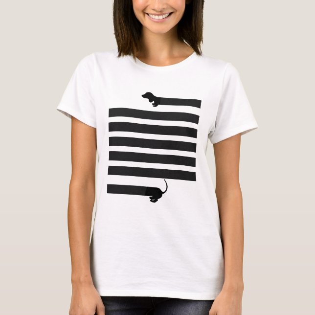 T-shirt chien de saucisse de teckel (Devant)