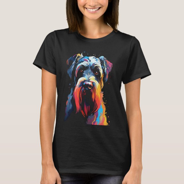 T-shirt Chien de schnauzer géant fan de l'animal de compag (Devant)