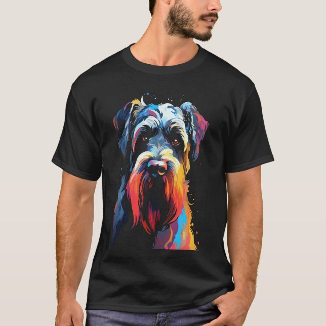 T-shirt Chien de schnauzer géant fan de l'animal de compag (Devant)