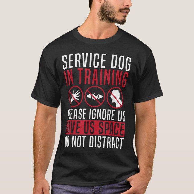 T-shirt Chien de Service en Formation Prière de Ne Pas (Devant)