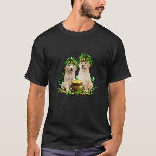 T-shirt Chien de Shamrock de chien de Golden Retriever Jou