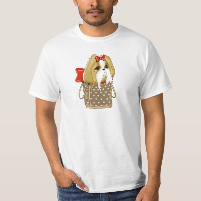 T-shirt CHIEN de SHIH lunatique TZU (Devant)